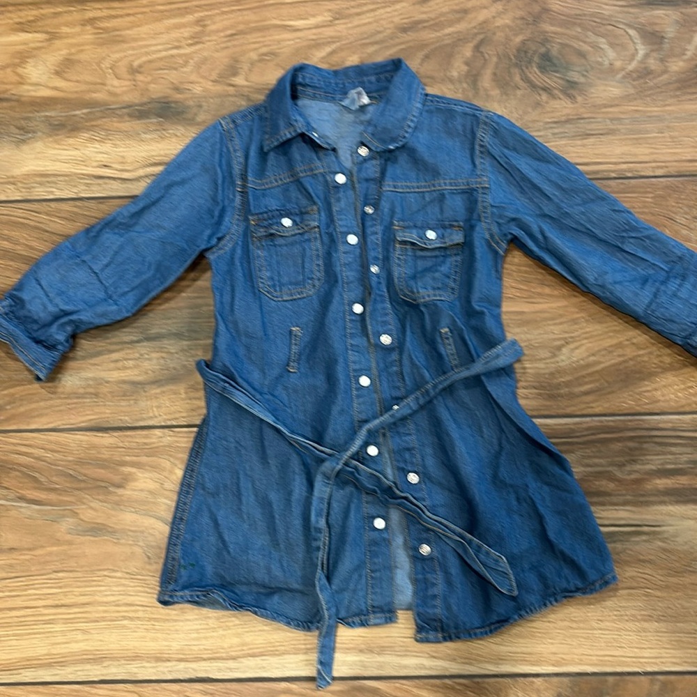 Girls denim shirt dress